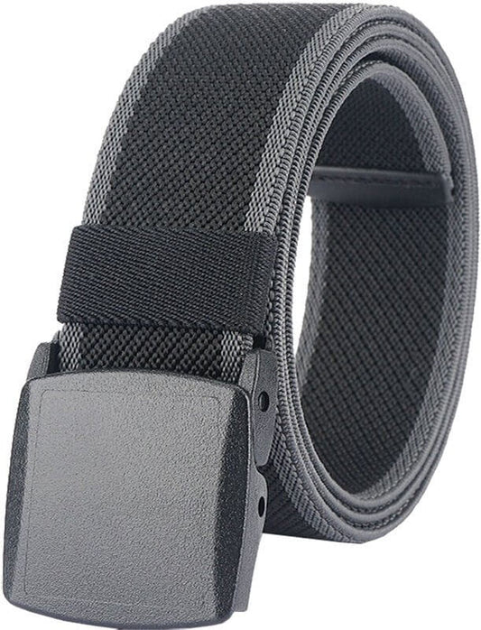 LionVII Men's Elastic Stretch Belt, Breathable Canvas Web Belt