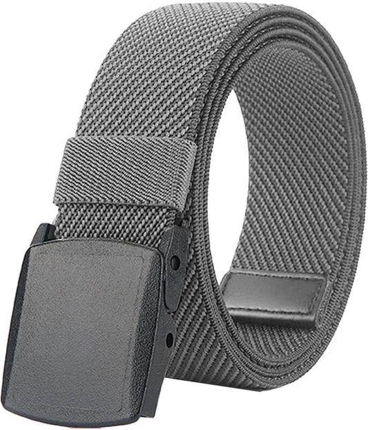 Adjustable Belt Plus Size 47-75'' Men Elastic Stretch Nylon Web Slide Buckle