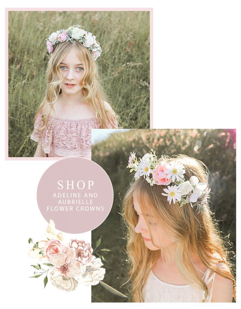 Flower Crown and Flower Girl Dresses