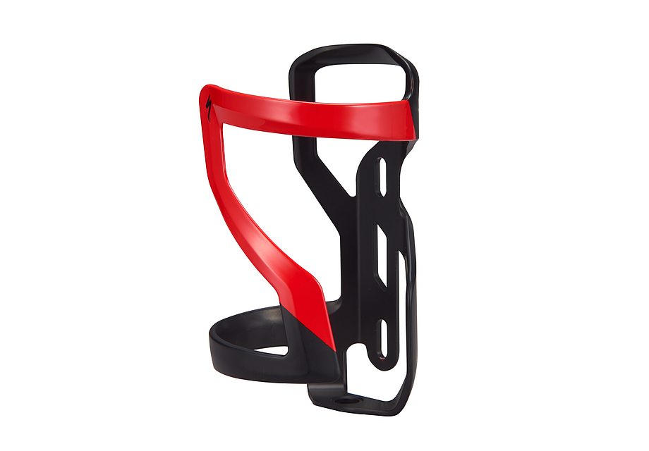 Specialized zee cage ii left dt matte black/flo red one size