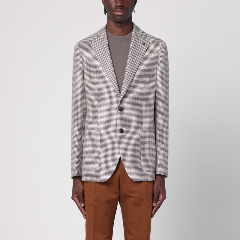 Double-breasted Jacket With Vichy Pattern