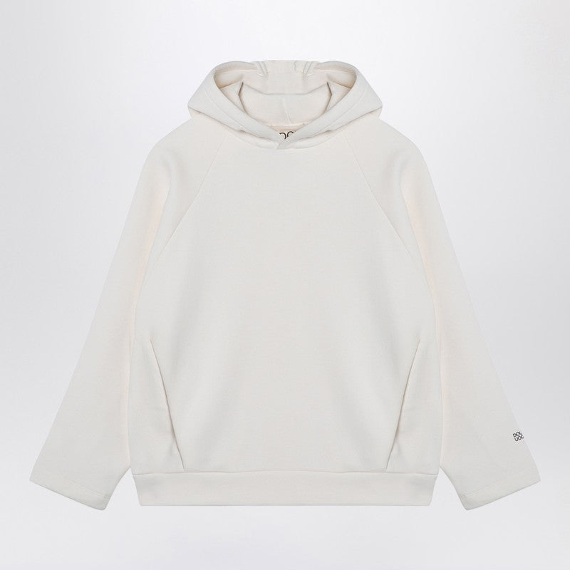 Ivory Cotton Blend Hoodie