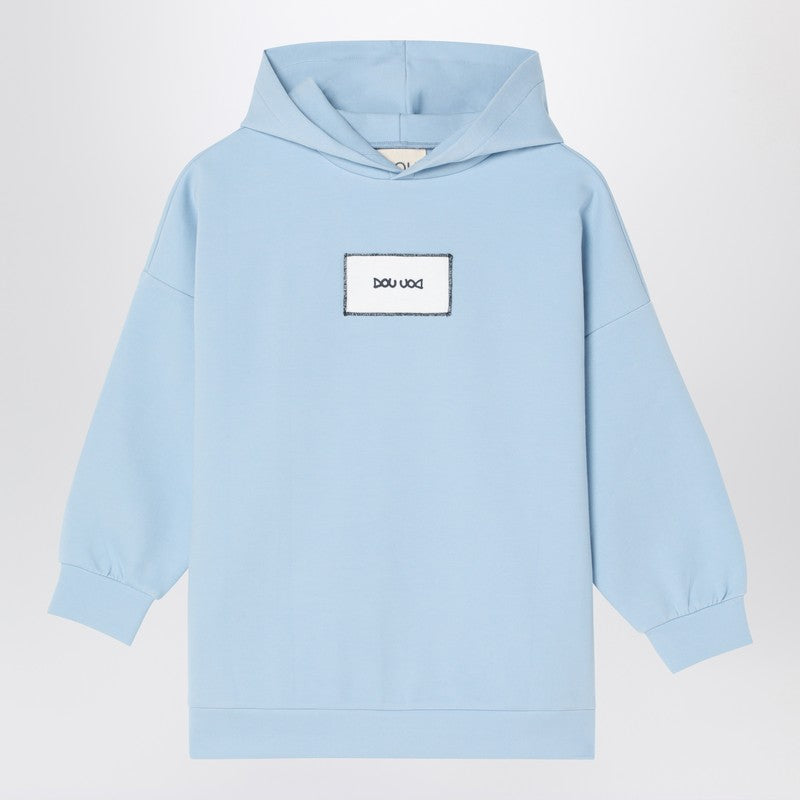 Light Blue Hooded Sweatshirt