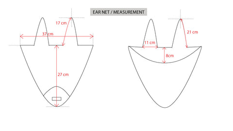 Equestrian Stockholm Ear Net Size Chart