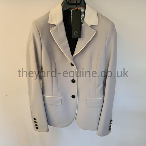 Cavalleria Toscana Competition Jacket - GP Light Grey Cream Piping-Competition Jackets-CT-UK4 / IT36-Grey 8101-The Yard