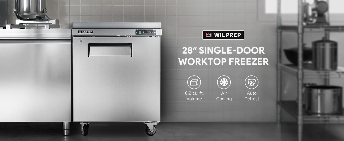 Wilprep 28 inch Commerical Worktop Freezers