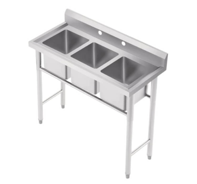 Commercial 3-Compartment Sink