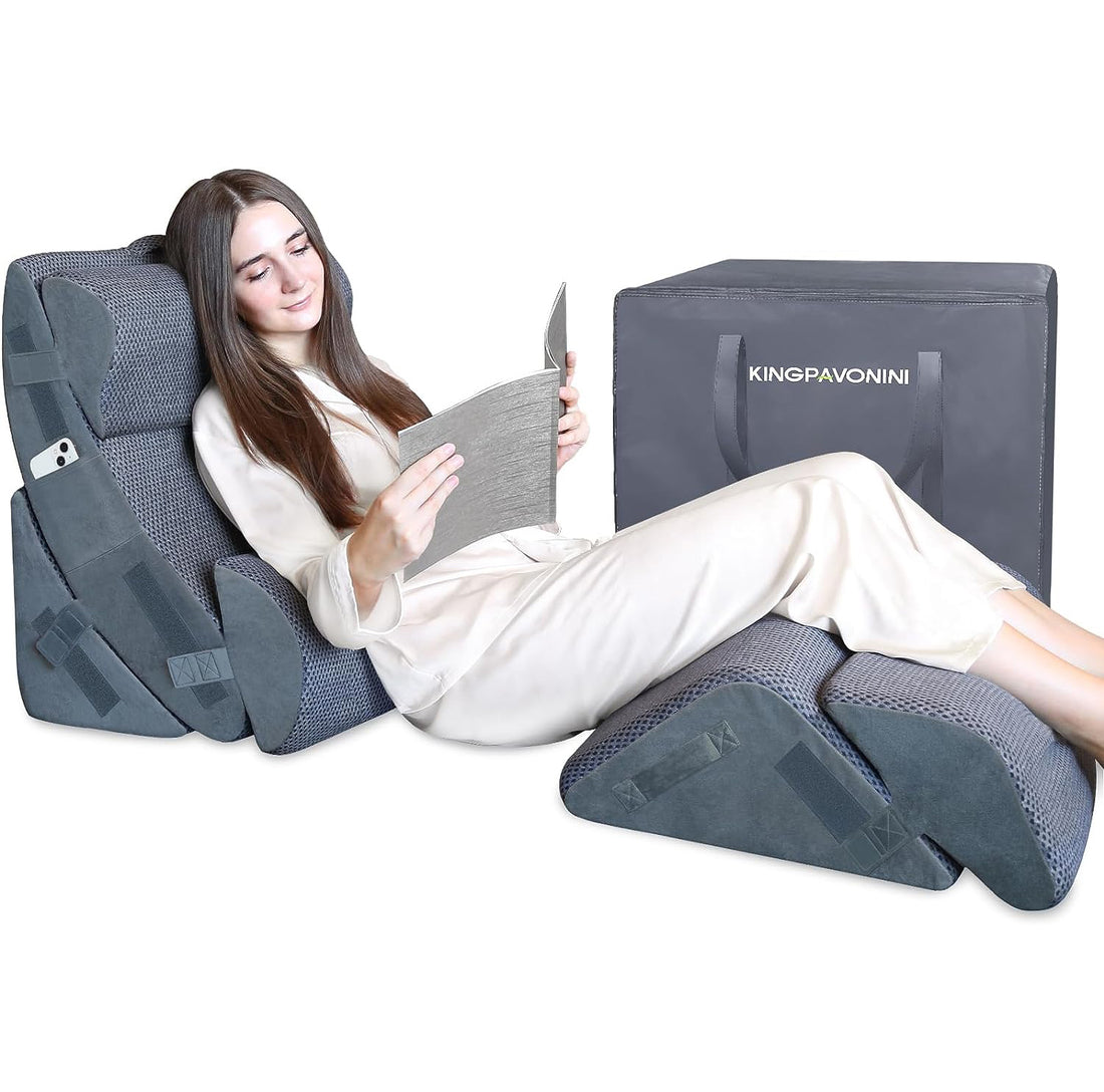 Kingfun Honeyou Adjustable Leg Elevation Pillow with Dual Handles, Support  Orthopedic Leg Pillow with Memory Foam, Bed Wedge Pillows for After  Surgery, Ankle, Knee Injury, Foot Rest, Swelling 