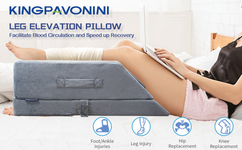 KingPavonini® 4-Height Adjustable Leg Elevation Pillows