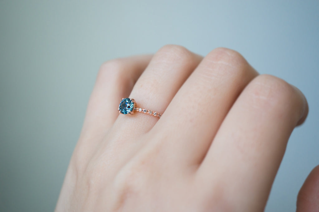 Sky Blue Montana Sapphire Solitaire 