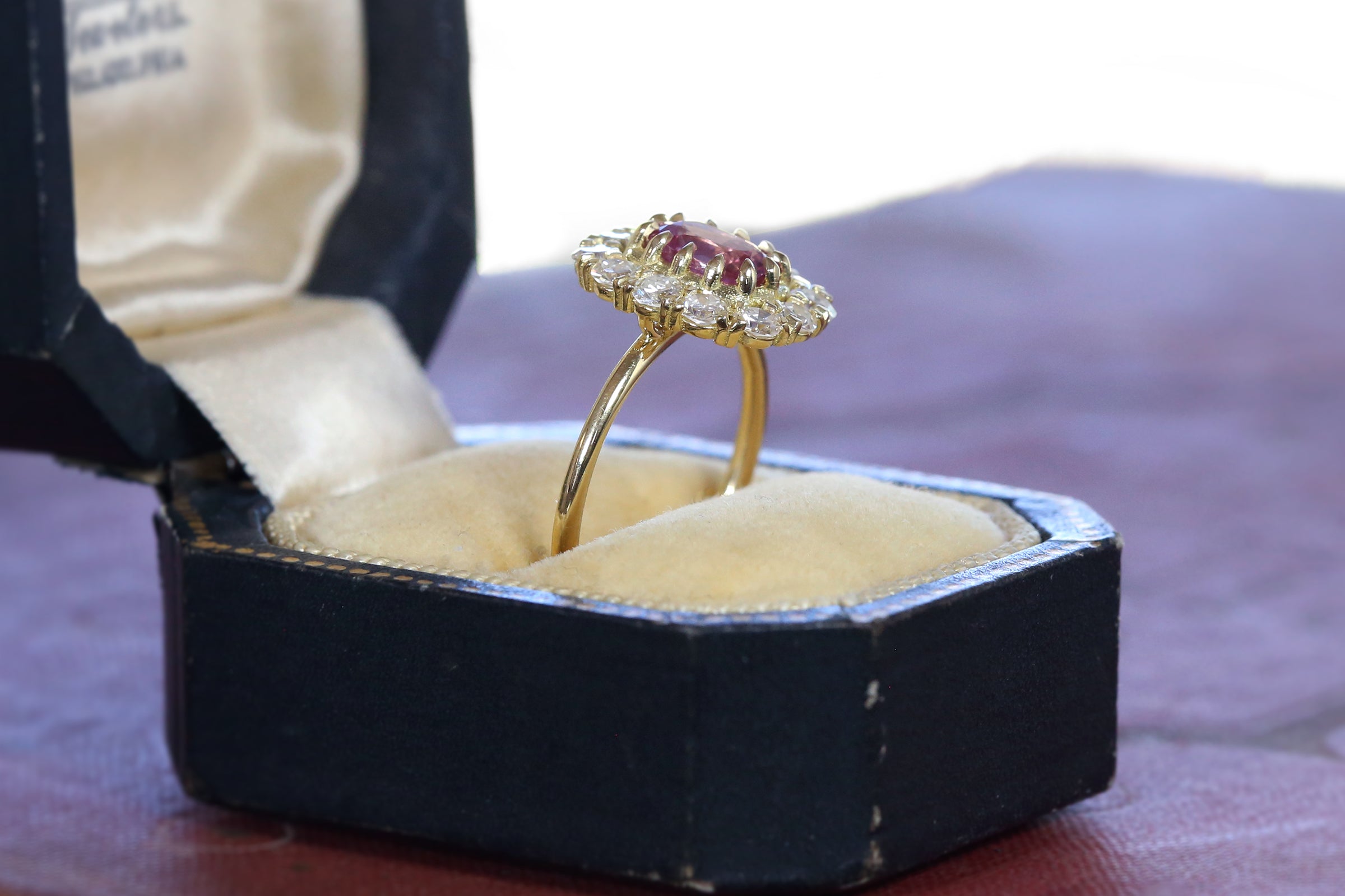 Low-Profile and Stackable Untreated Pink Sapphire Ring