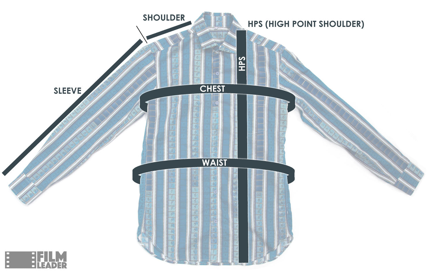 Size Guide: Long Sleeve Button Down Shirt - Film Leader Co.
