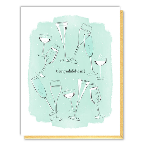 Champagne Toast To You Congratulations Card