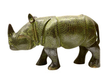  [[Vintage green brass rhinoceros///Rhinocéros vintage en laiton vert]]