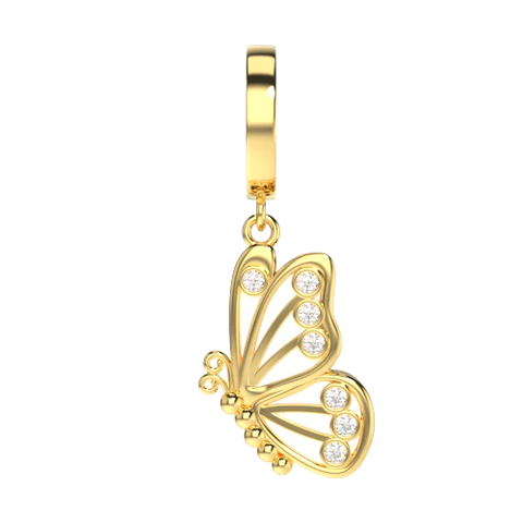 butterfly sterling silver charm