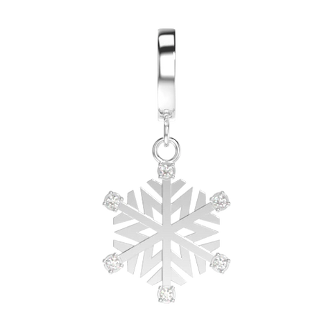 snowflake sterling silver charm