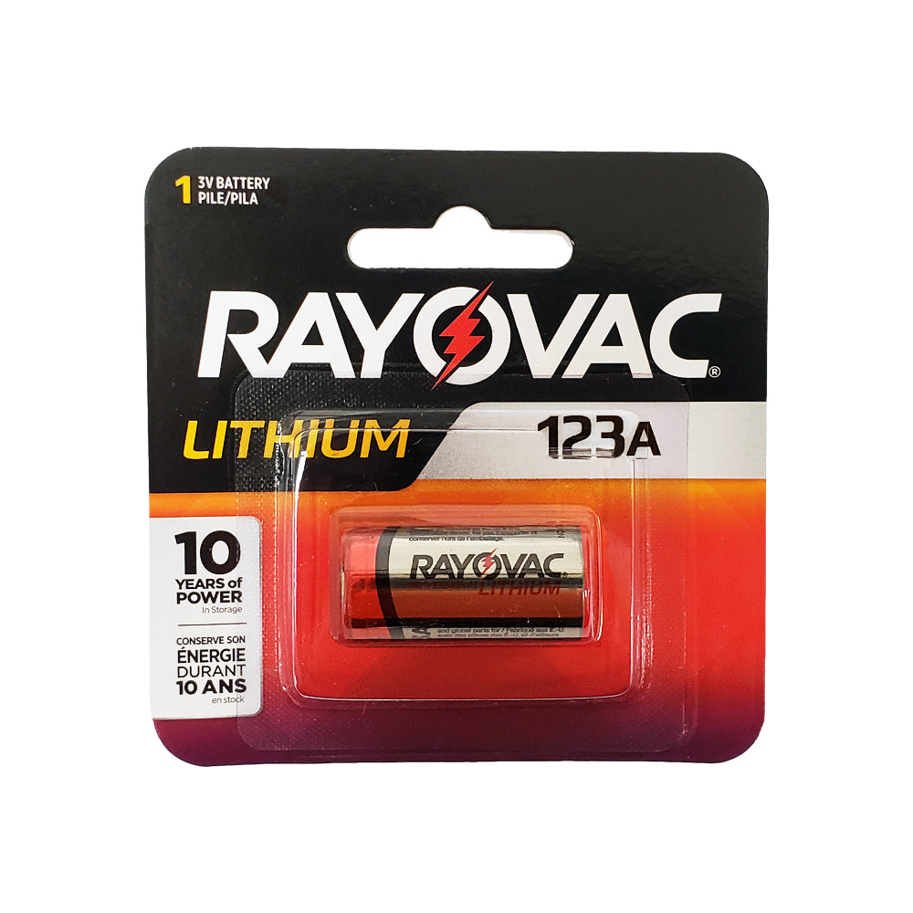 Rayovac CR123A Lithium Batteries - RL123A-1G (1 per pack)
