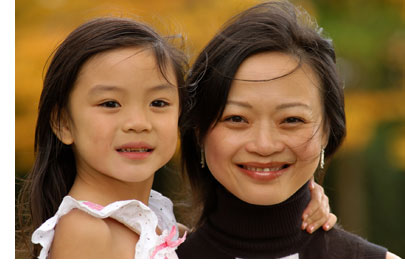 chinese mom and daughter