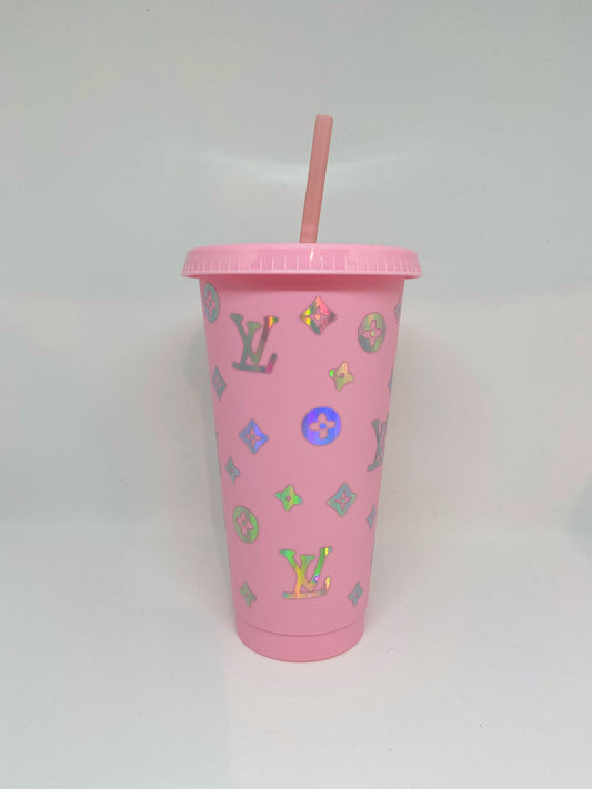 Louis Vuitton LV Cup & Straw Pink