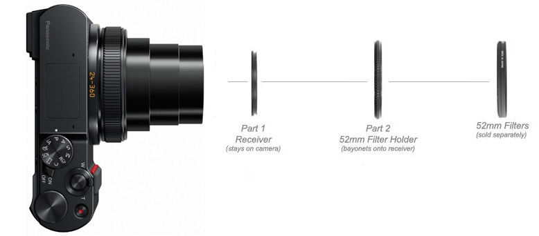 Tante Wetenschap Mening Panasonic DMC-ZS200, TZ200, TX2 Quick-Change Filter Adapter Kit 52mm b –  Lensmate : Specialty Digital Photo Products
