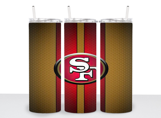 20 oz. Sublimated Skinny Tumbler - 49ers design 3