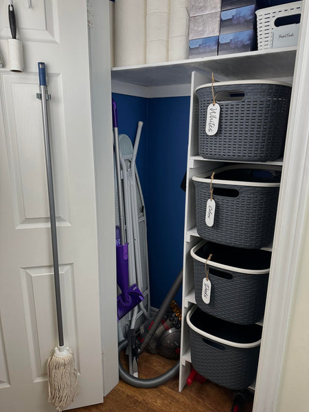 Laundry room closet after