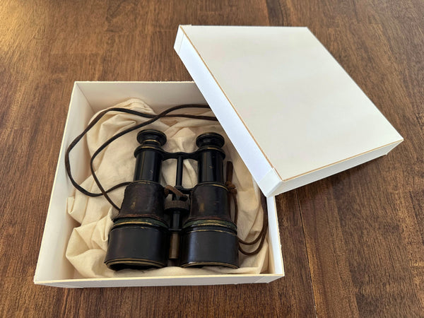 World War I binoculars with custom-made box