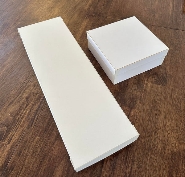 Two custom-made artifact boxes