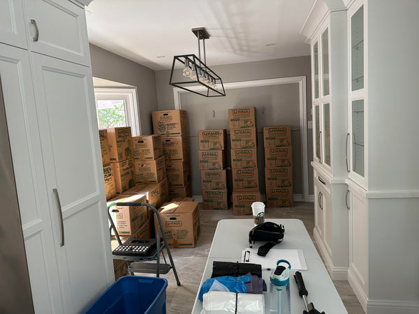 Dining Room full of boxes