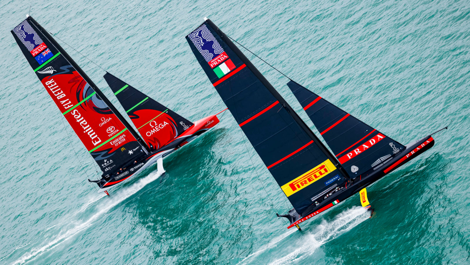 36th America's Cup Sails, Emirates Team New Zealand, Luna Rossa Prada Pirelli