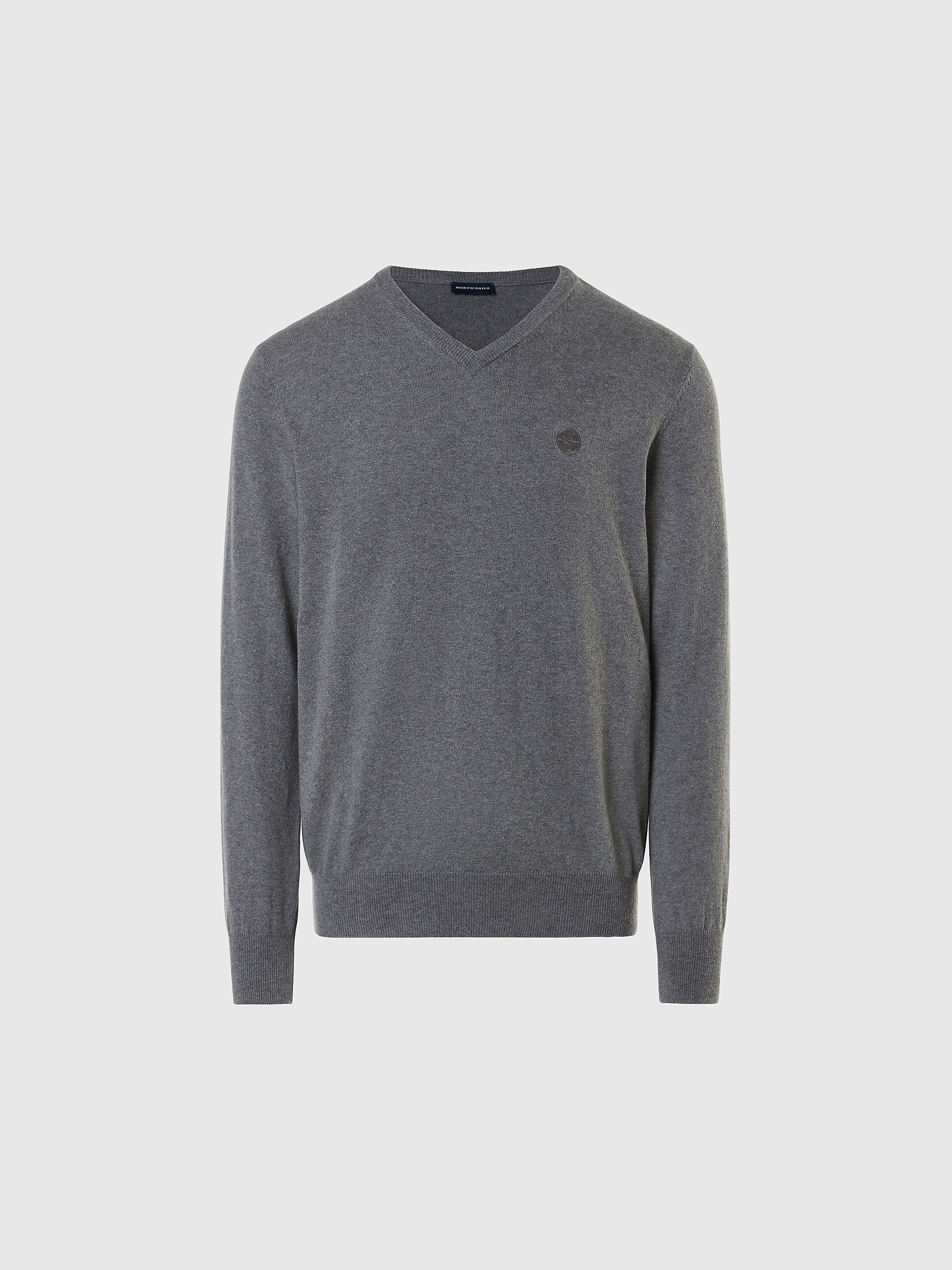 North Sails - Maglione con scollo a VNorth SailsMedium grey melangeXL