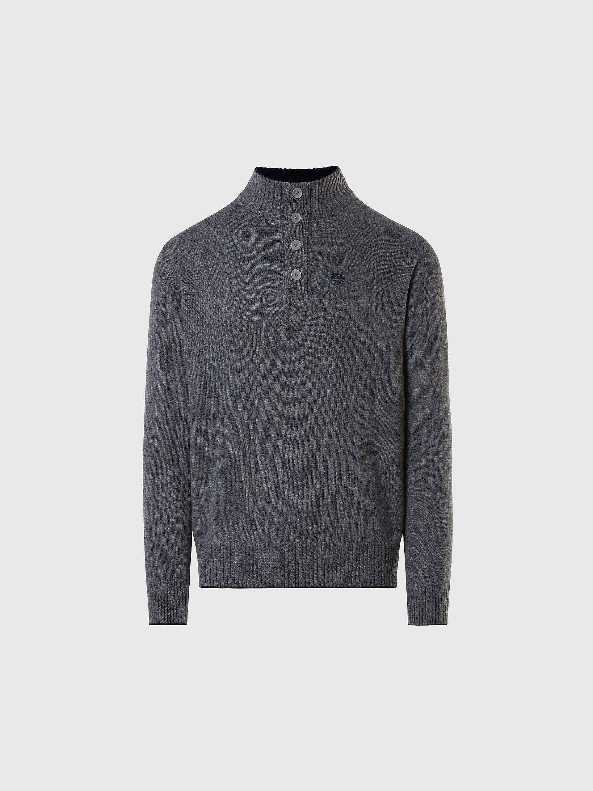 North Sails - Maglione in cashmere riciclatoNorth SailsMedium grey melangeL