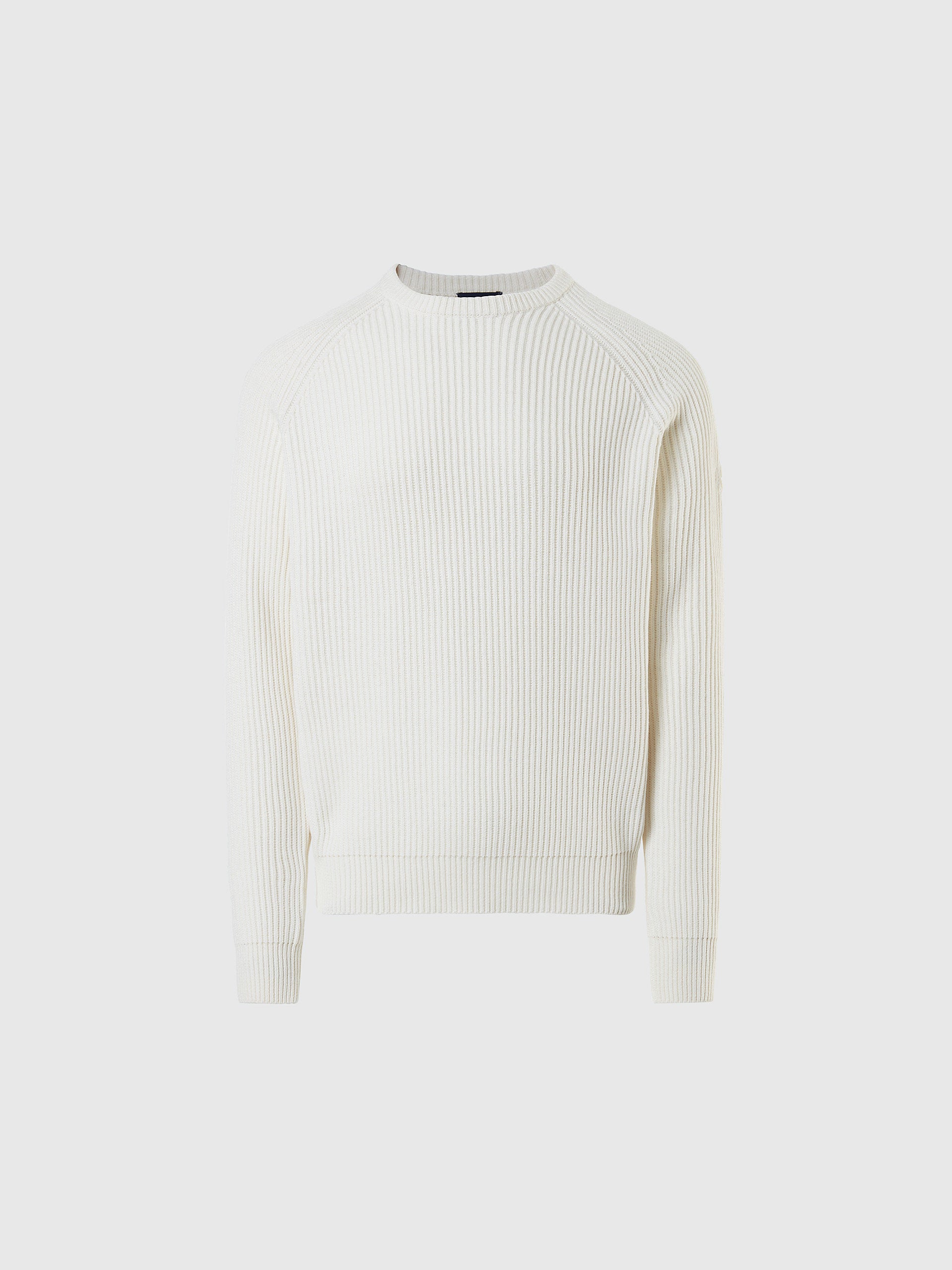 Ribbed half-button sweater