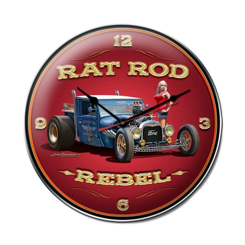 Rat Rod Rebel Clock