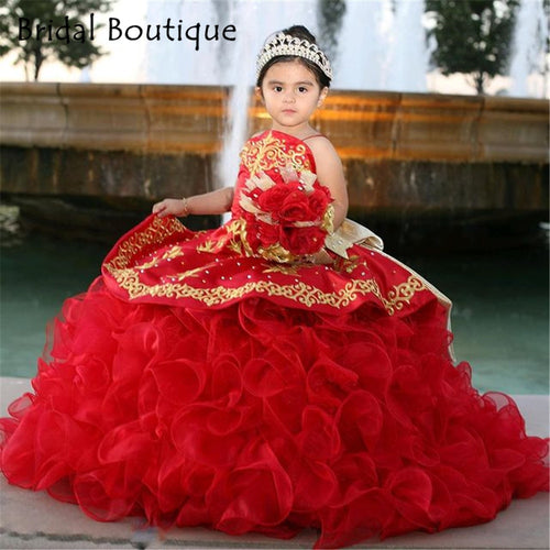 Vestido Charro Para Niña Embroidery Ball Gown Applique Rhinestones Cry – KS  Kids Fashion