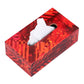 Red Strokes Glossy Tissue Box