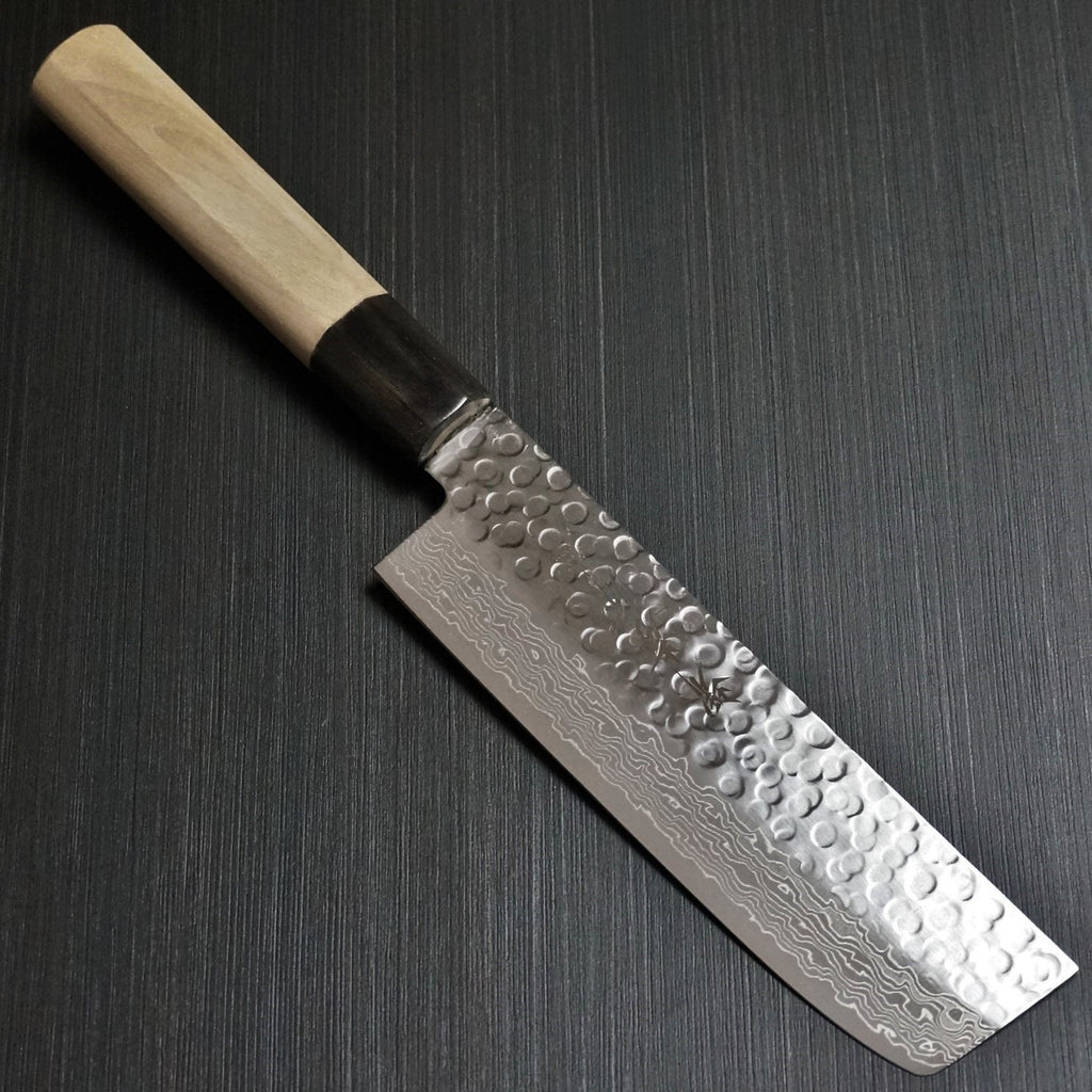 Sakai Takayuki Hammered 45 Layers Damascus WaNakiri Knife 160mm Bay