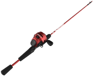 Zebco Slingshot Spincast Reel and Fishing Rod Combo, Red 