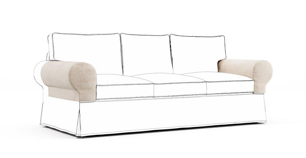 Turner Square Arm Grand Sofa Slipcover