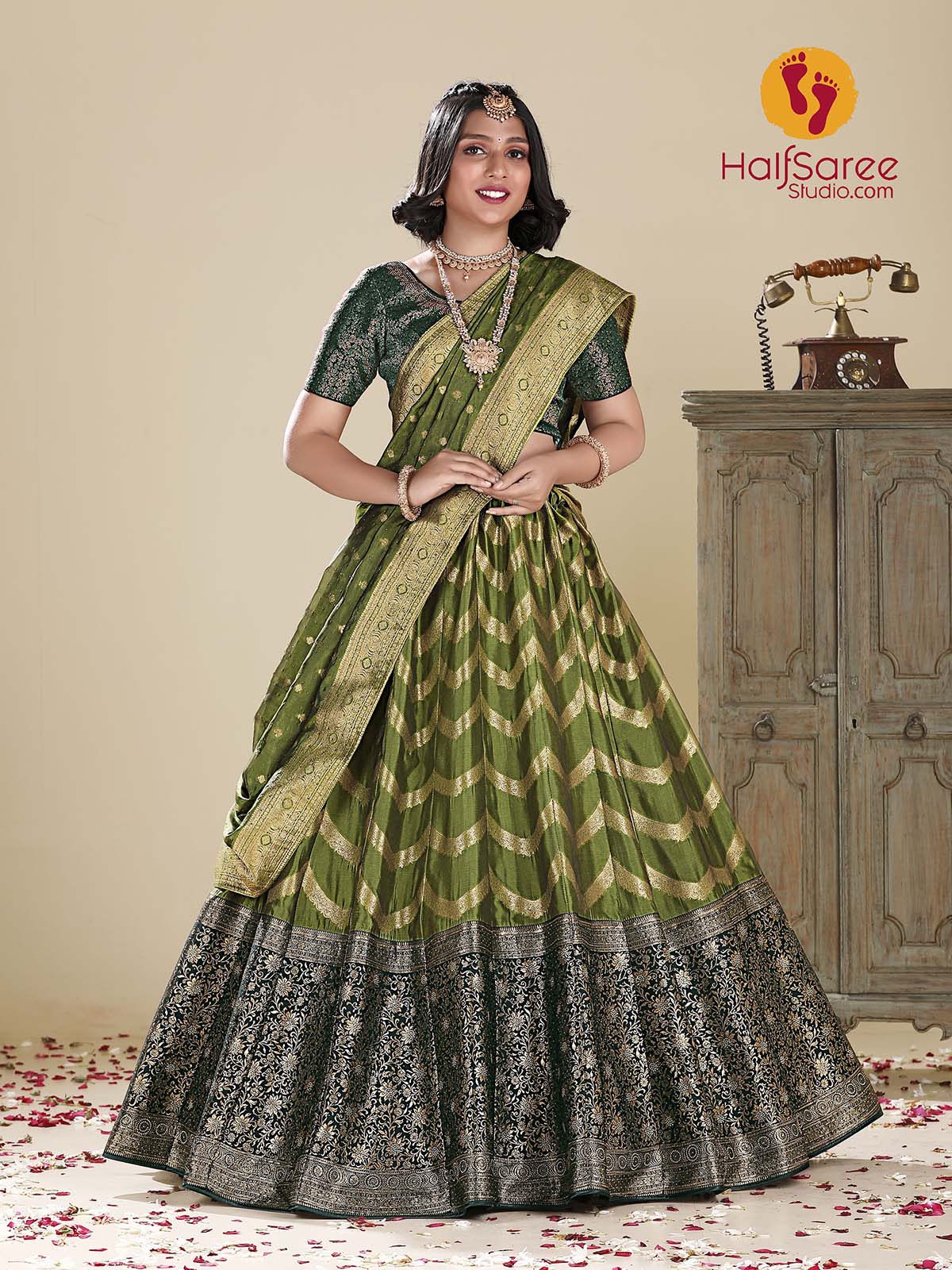 Buy Vibrant Net Designer Lehenga Style Saree Online