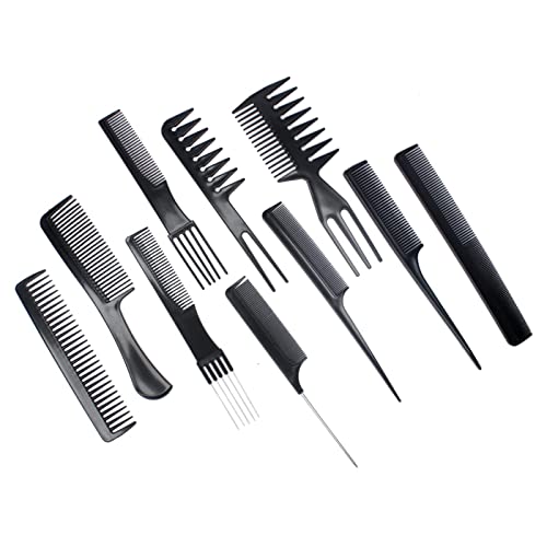 Hair Combs Salon Styling Tools Comb Kangi for smooth hair Styling Comb Kit  Set 10 Piece Black