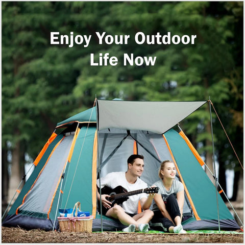 Waterproof Windproof Family Tent With, Portable With Carry Bag