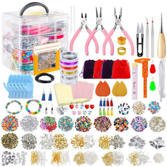 Beading Wire Kit For DIY Bracelets Necklace Earrings Deluxe Jewelry Making Supplies Kit