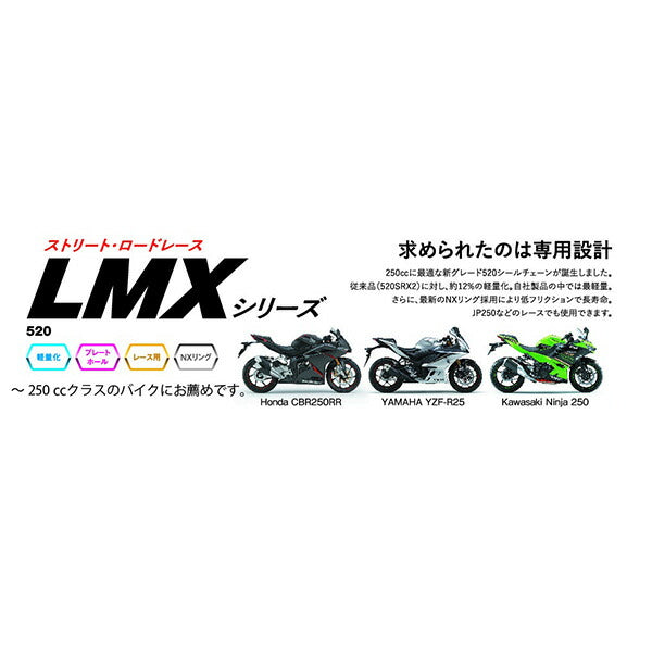 一流の品質 EKチェーン 江沼チェーン バイク用チェーン 520SR-X2 GP