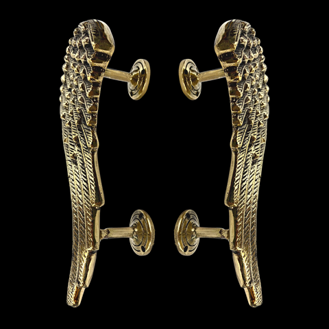 Feathered Angel Wings Handles Silvered  Bronze Drawer door Pull Cabinet Handles 