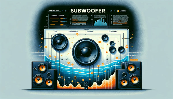 How does the size of a subwoofer affect its performance