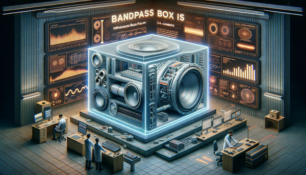 What is a bandpass box, and how does it enhance bass