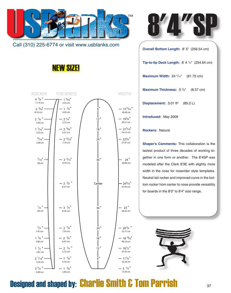 US Blanks 84SP Surfboard Blank - How to build a fun shape surf board