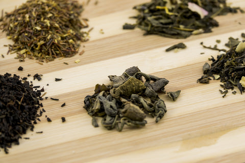 A segregation of the various types of tea leaves, ready for blending