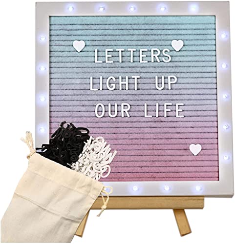 Woodsam LED Drawing Painting Message Board 24 x 16 Erasable Non Porous Glass Surface